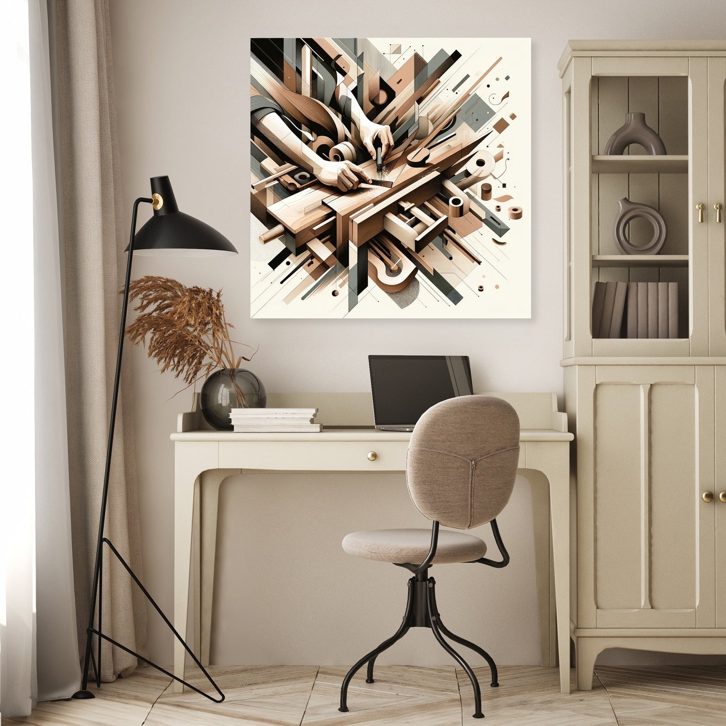 Abstract Woodworker Canvas