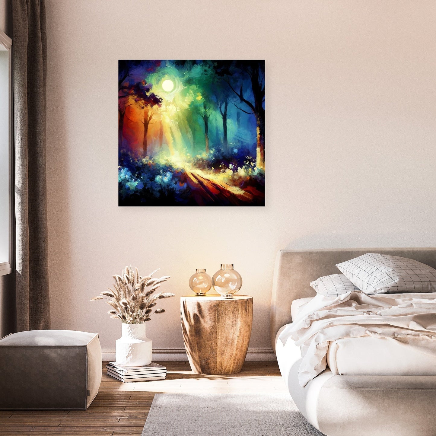 Enchanted Moonlit Forest Canvas