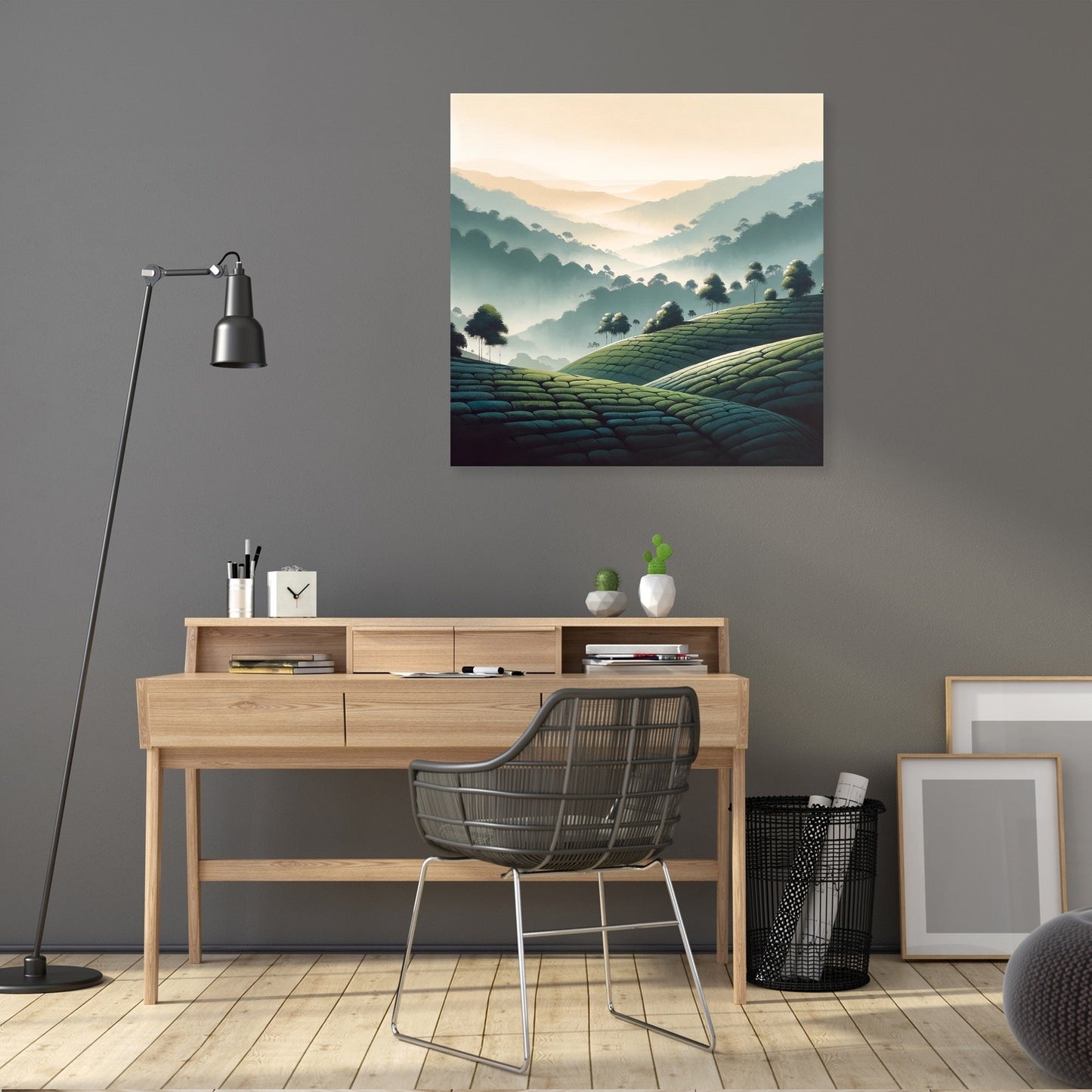 Sylhet Tea Garden Tranquility Canvas