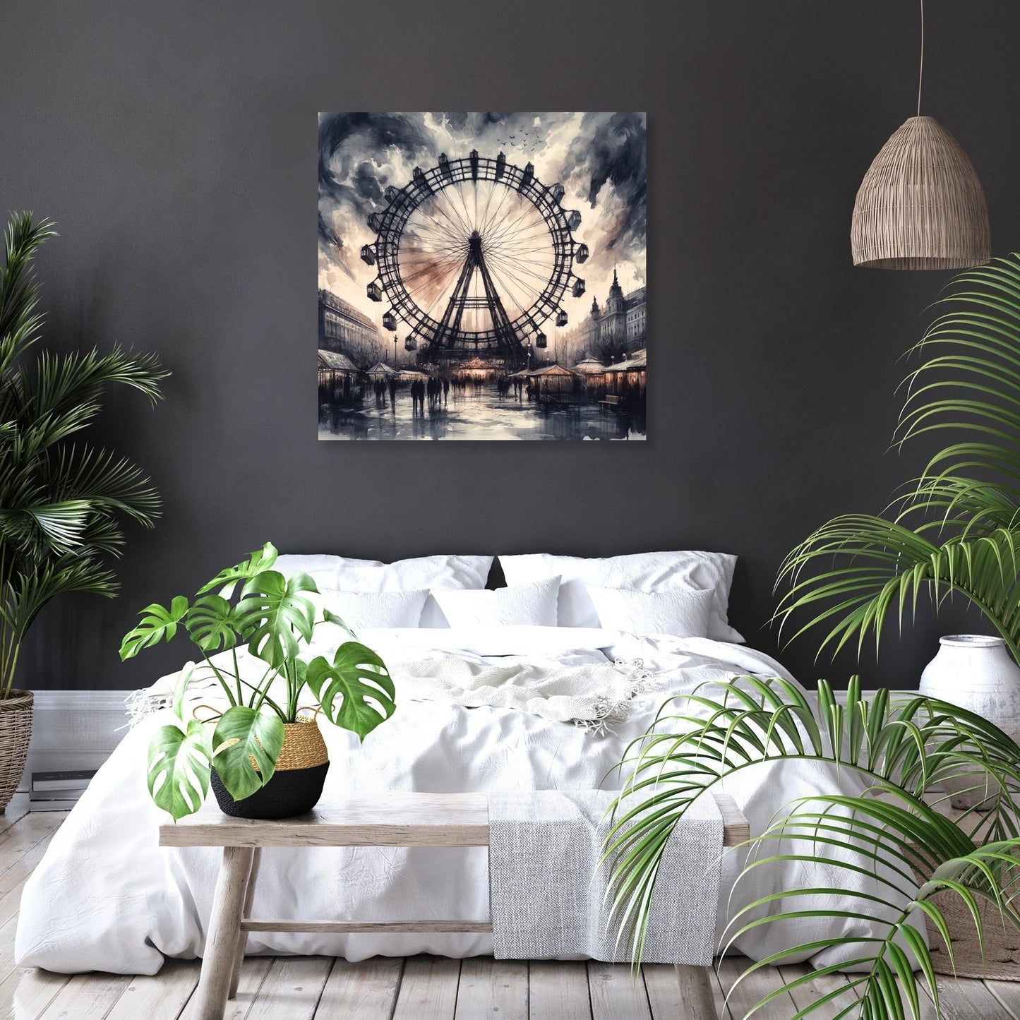 Vienna Ferris Wheel Emotions Canvas