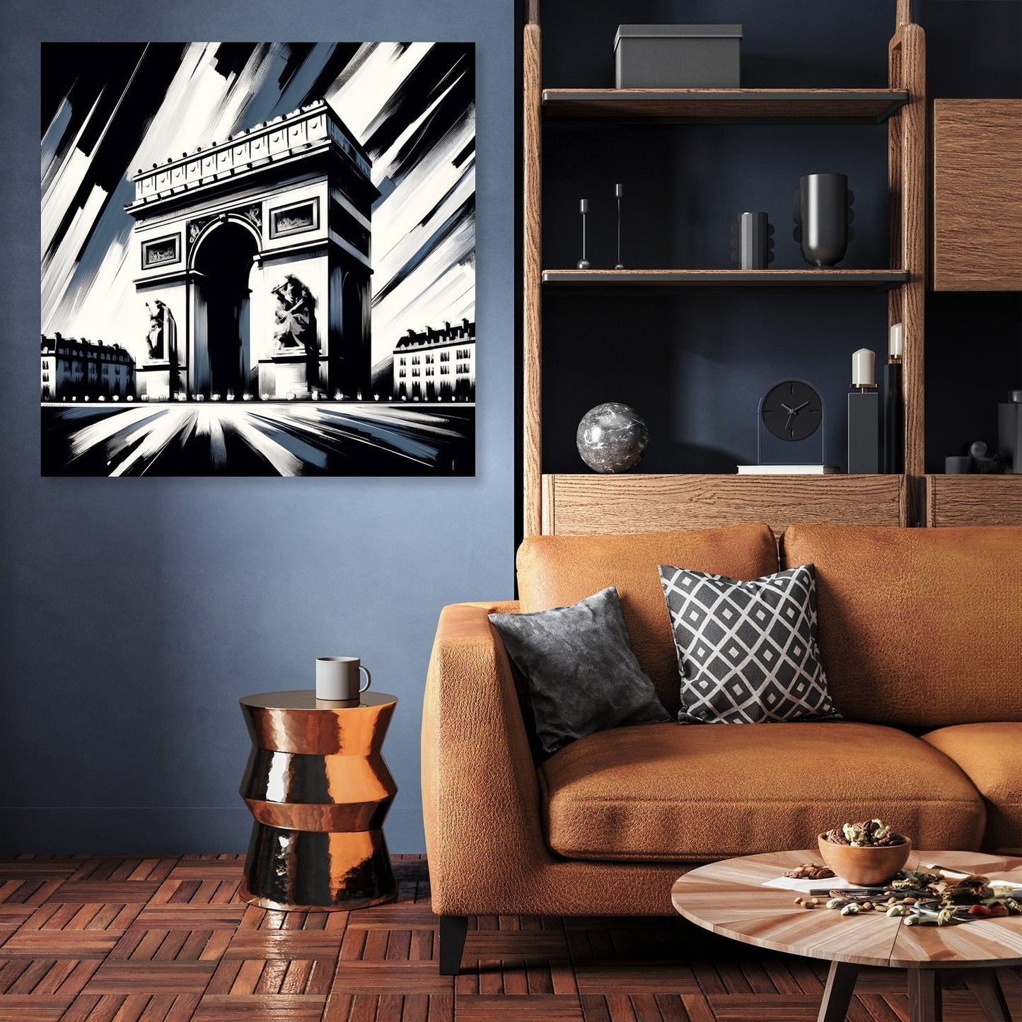 Arc de Triomphe in Contrast Paris Canvas