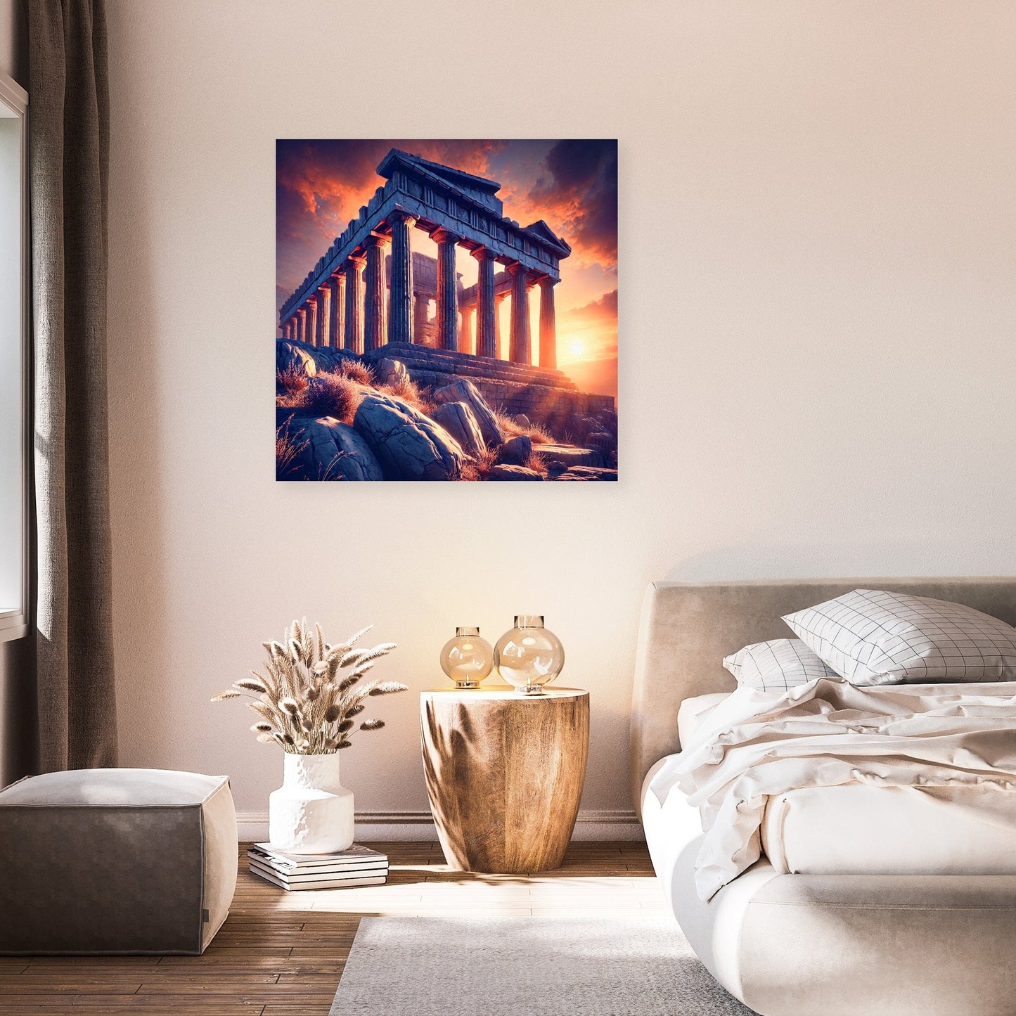 Sunset Temple Canvas