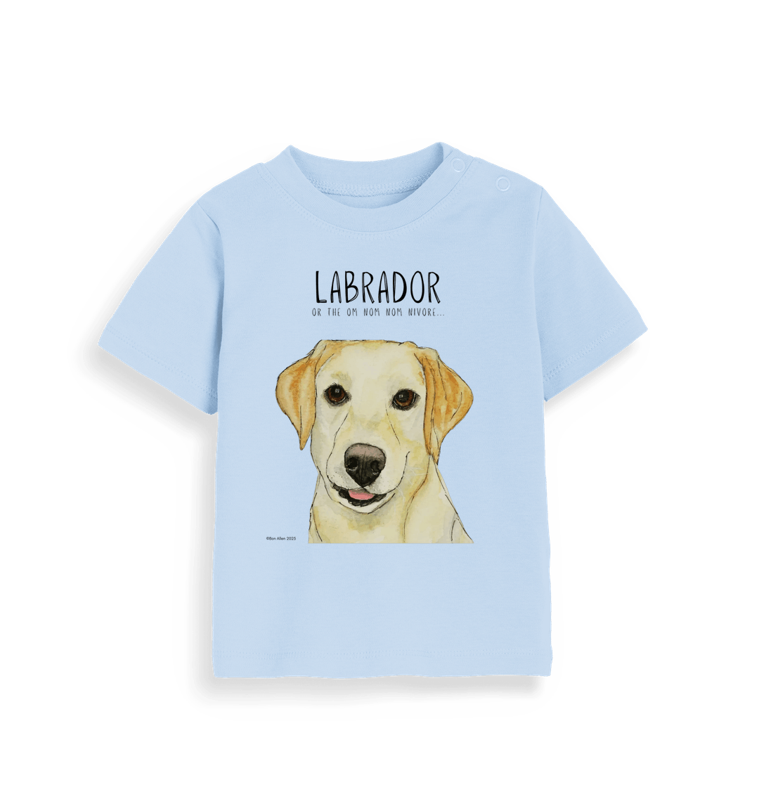 Tiny Tummy, Big Appetite – Baby’s First Yellow Labrador Tee