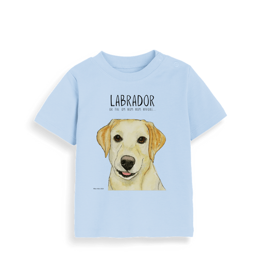 Tiny Tummy, Big Appetite – Baby’s First Yellow Labrador Tee
