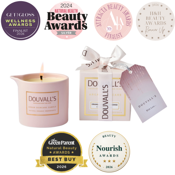 Argan Massage Candle - Vanilla Jasmin & Ginger 180g | Intensely Nourishing and Hydrating Body Treatment
