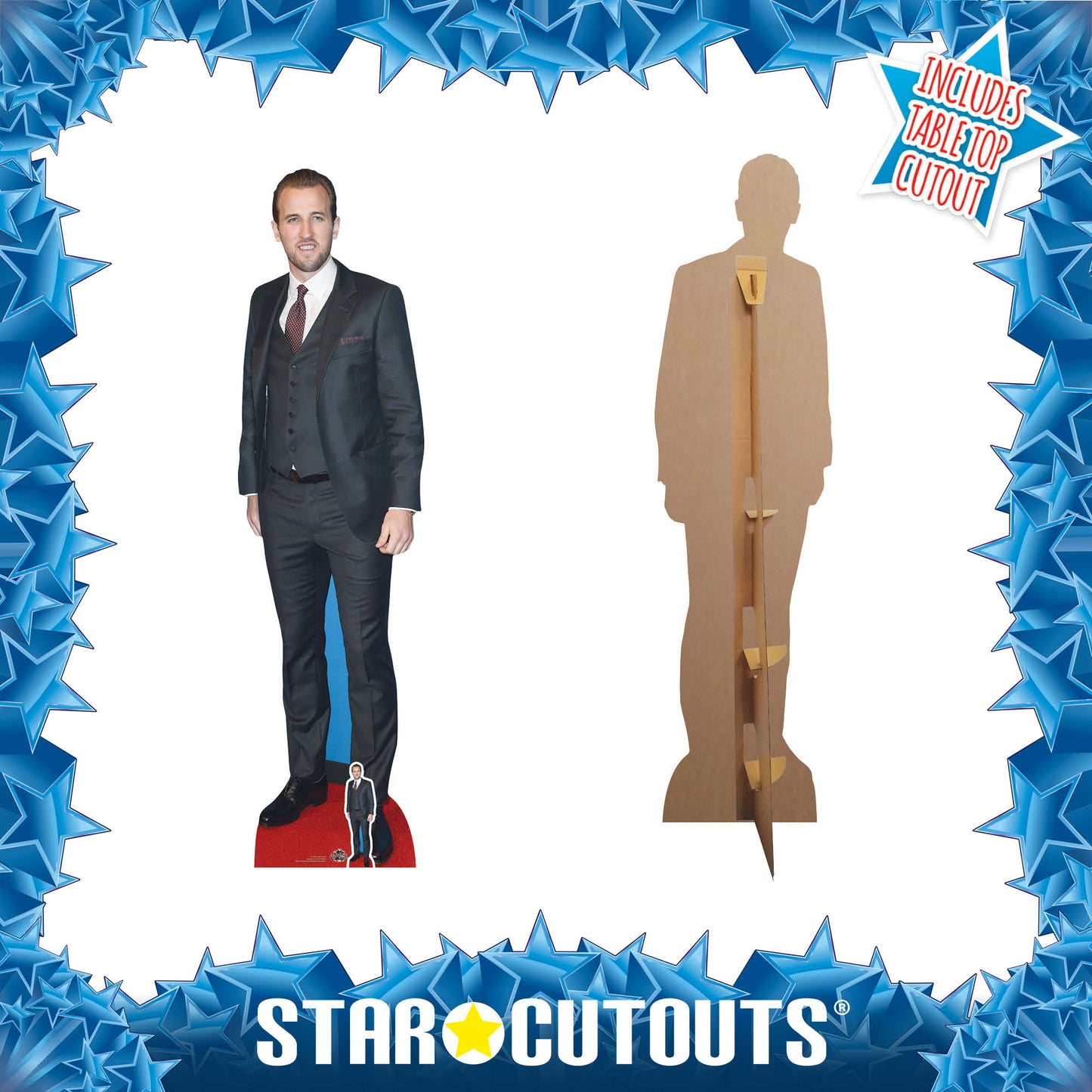 CS740 Harry Kane Footballer World Cup 2026 Height 187cm Lifesize Cardboard Cut Out With Mini