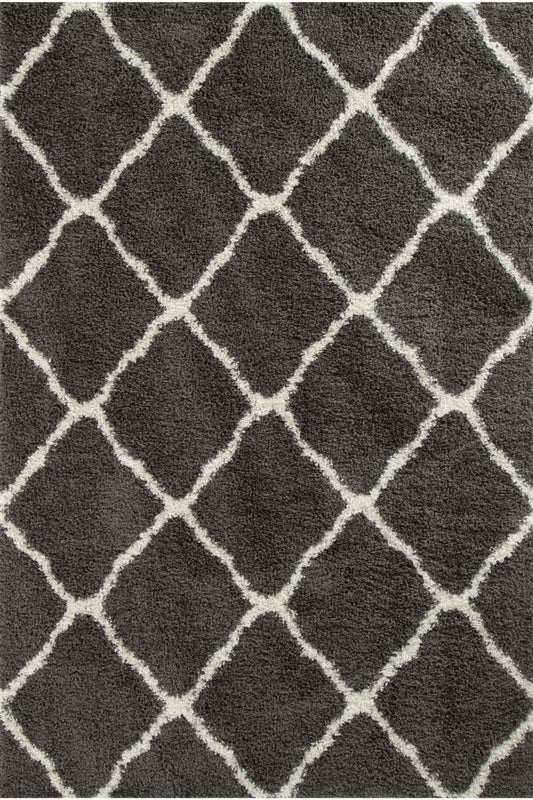 Moroccan Dark Grey Shaggy Rug | 740