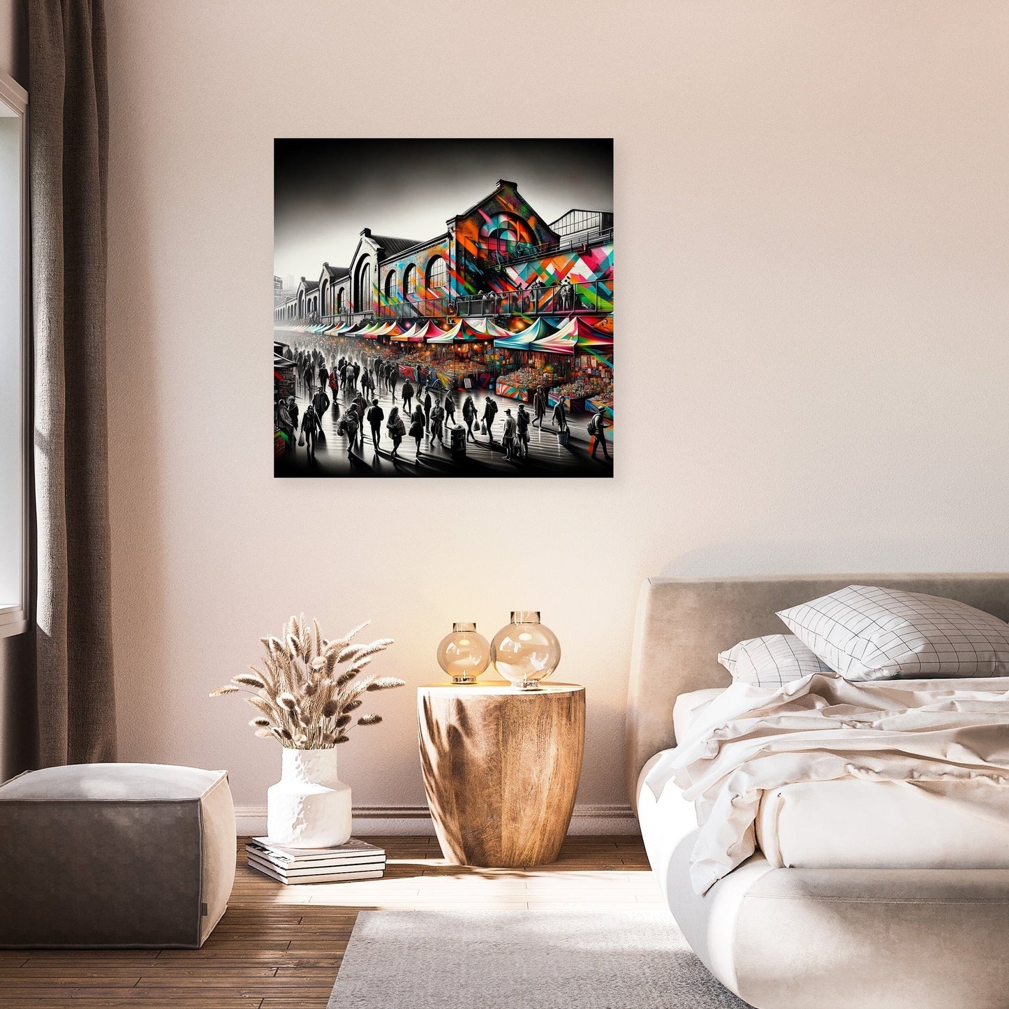 London Camden Market Modernist Fusion Canvas
