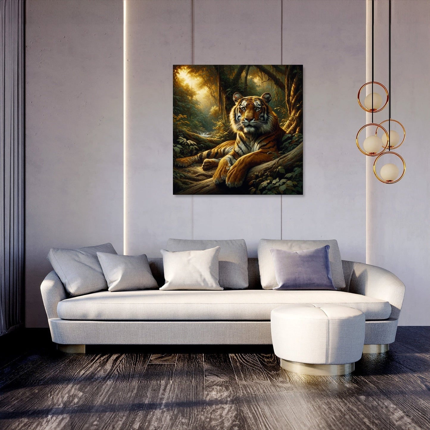 Jungle Repose Tiger Canvas