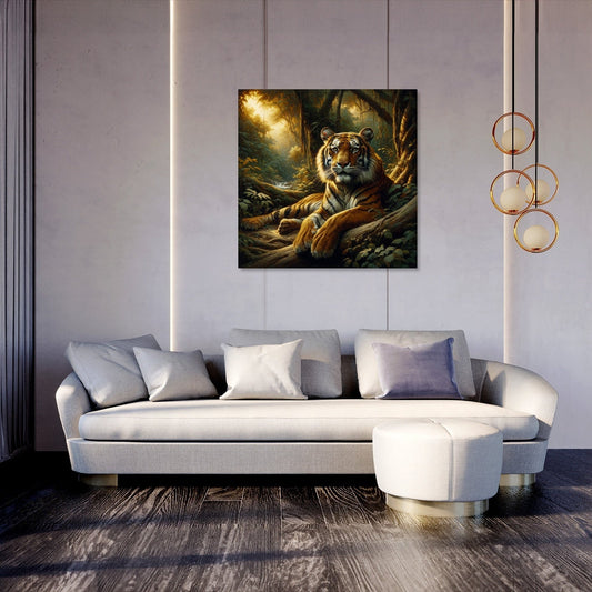 Jungle Repose Tiger Canvas
