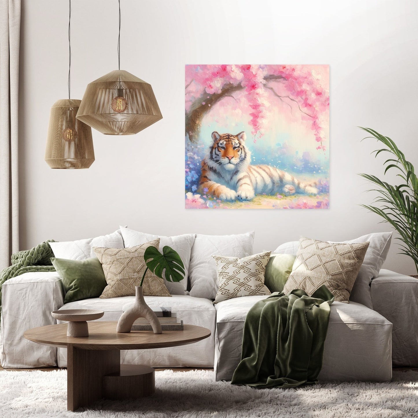 Pastel Tiger Dreamscape Canvas