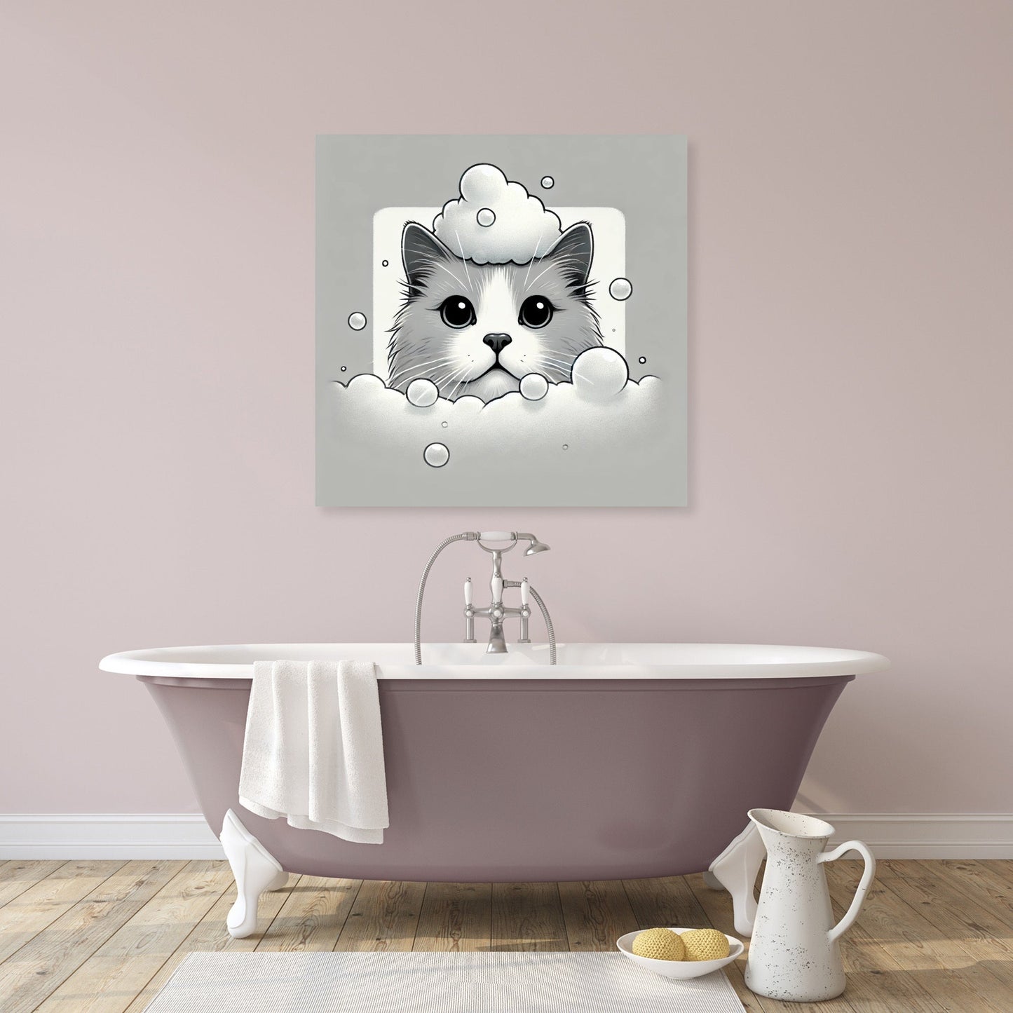 Frothy Crown Cat Canvas