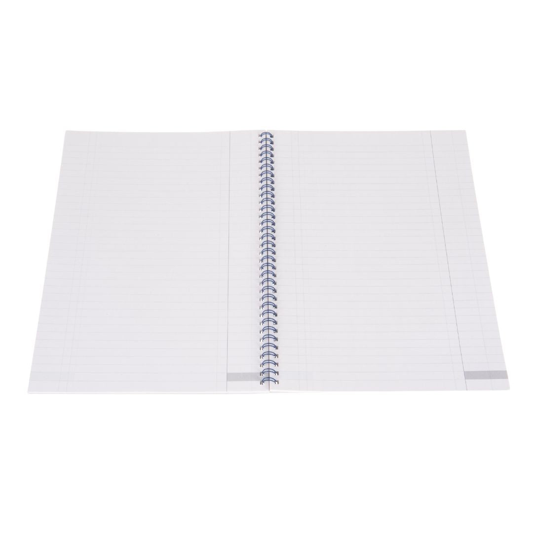 Ideal - A4 Cashbook Wiro Single Cash - 120 Pages  - Blue (7421)