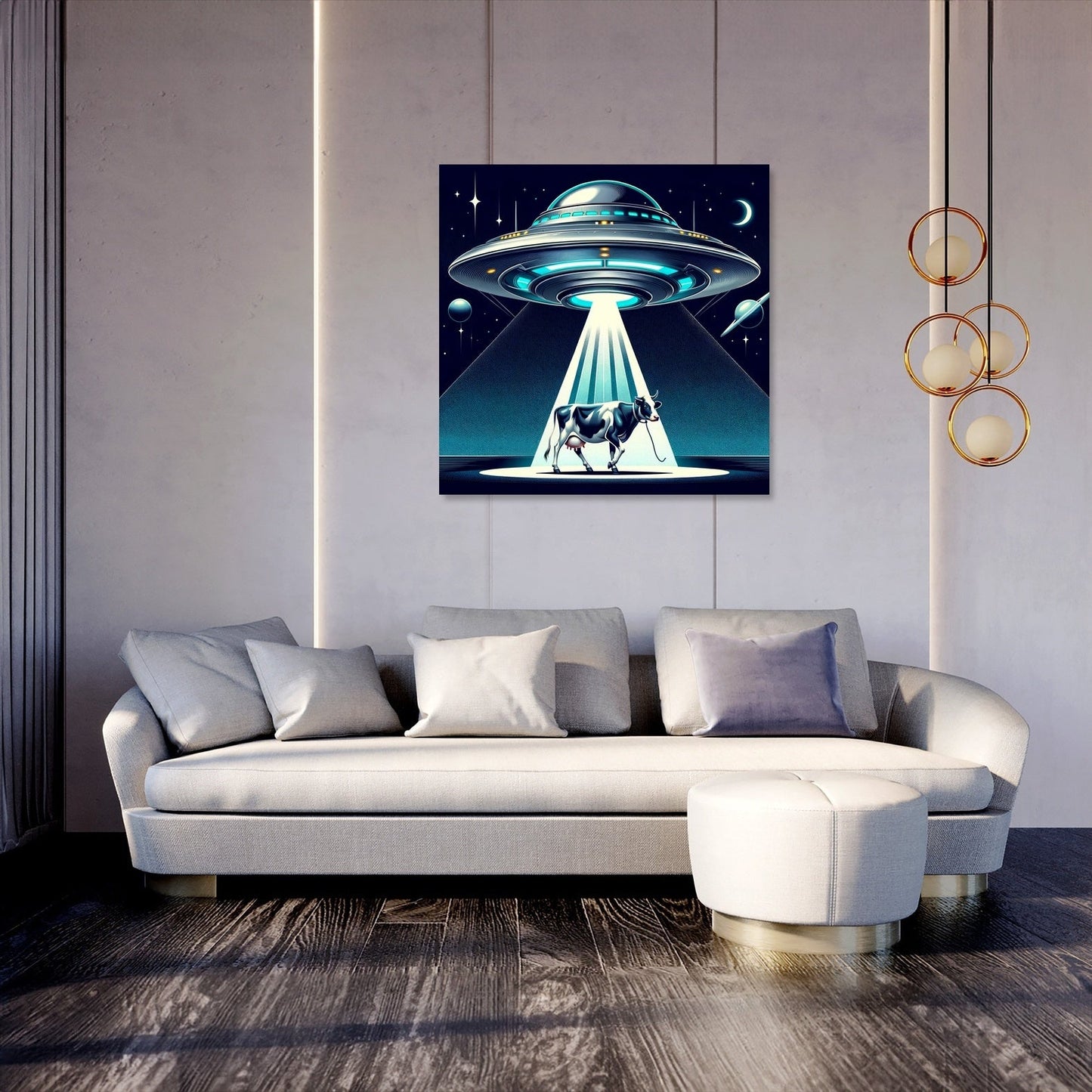 Futuristic Abduction Canvas