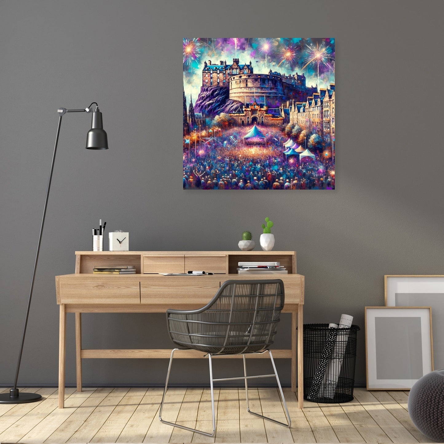 Edinburgh Festival Castle Glow Canvas