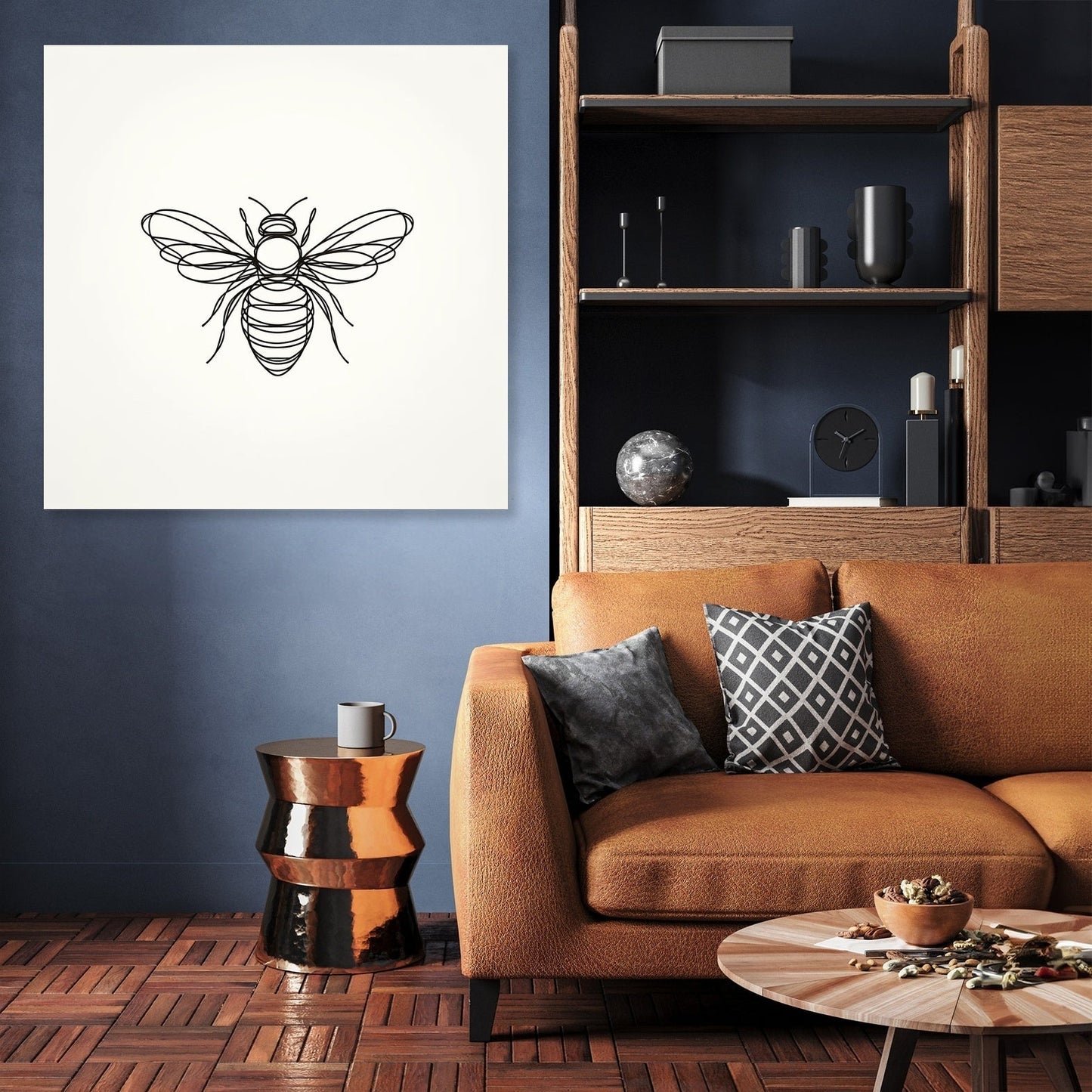 Bee in Monochrome Canvas