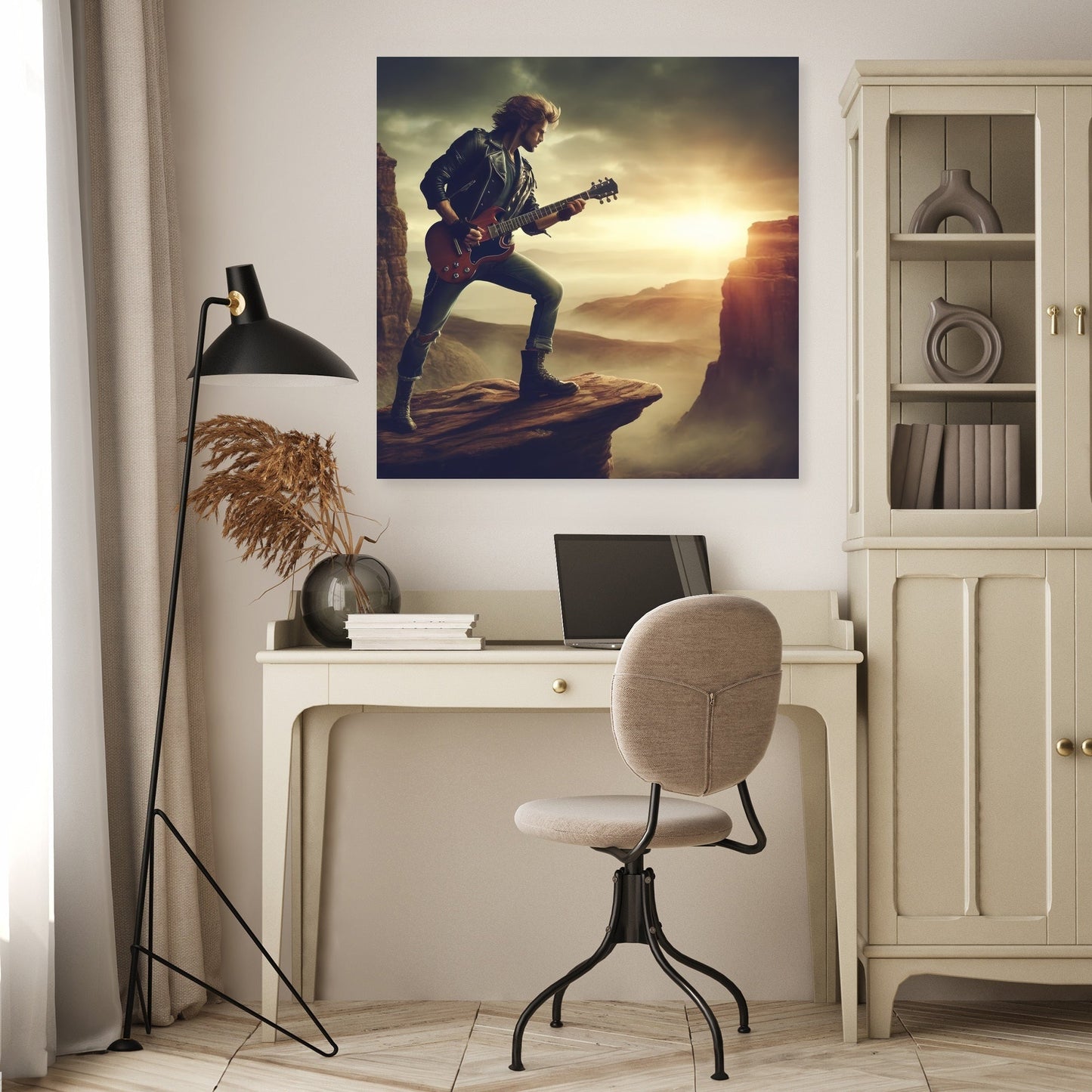 Rebel Guitarist Canvas