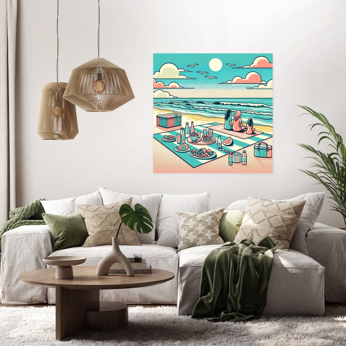 Seaside Picnic Canvas