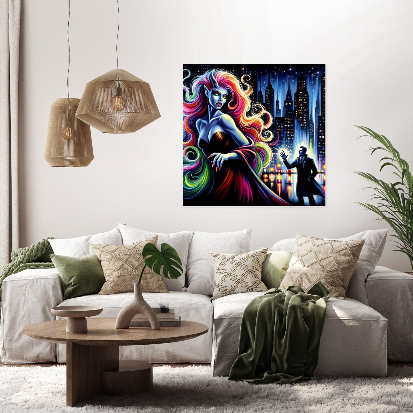 City Temptress Succubus Canvas