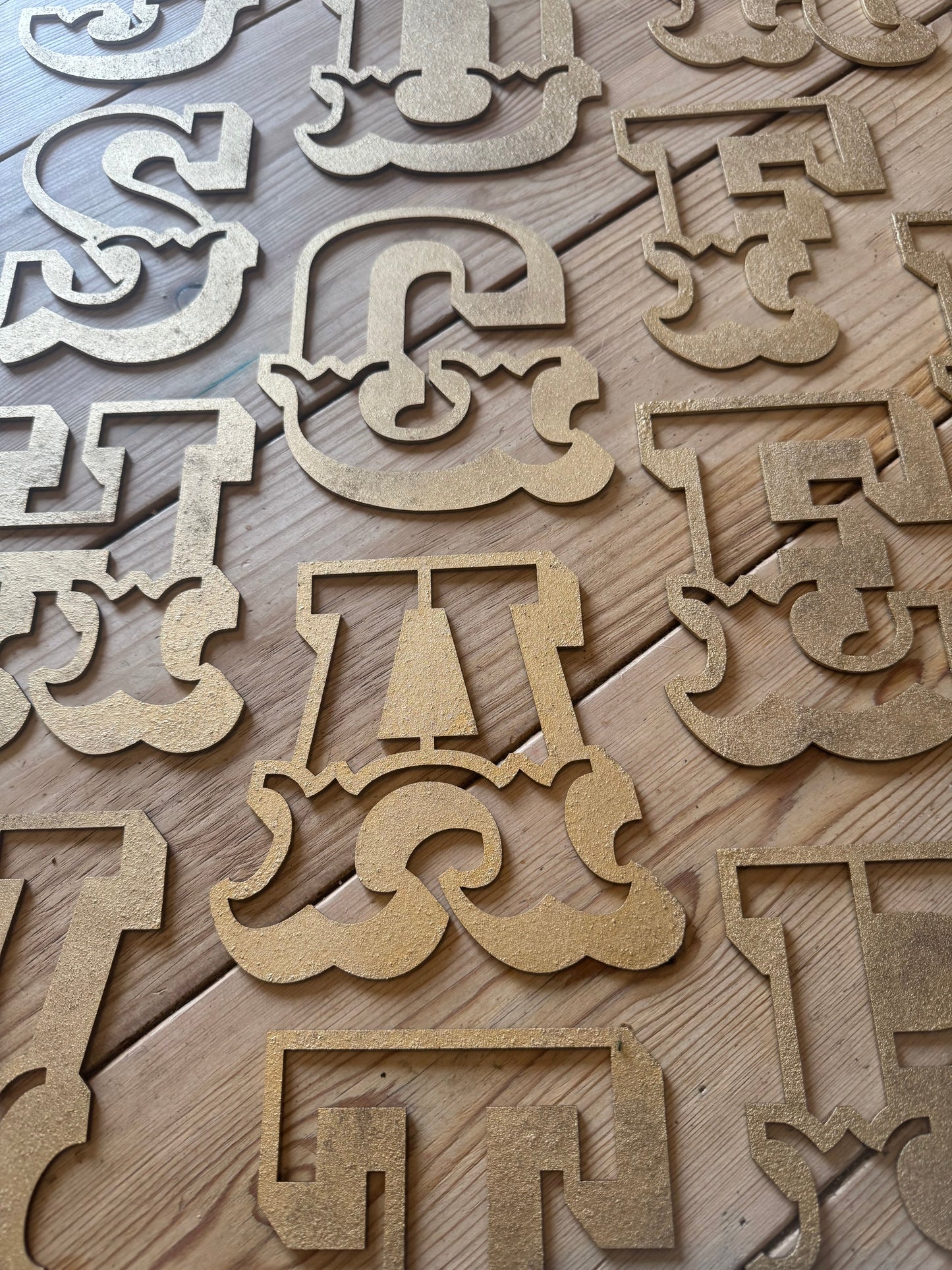 A-Z Rustic 5" or 12" Gold Metal Carnival Letters.