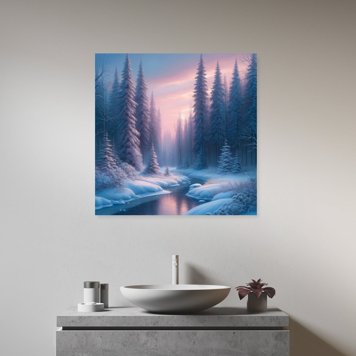 Winter Twilight Serenity Canvas