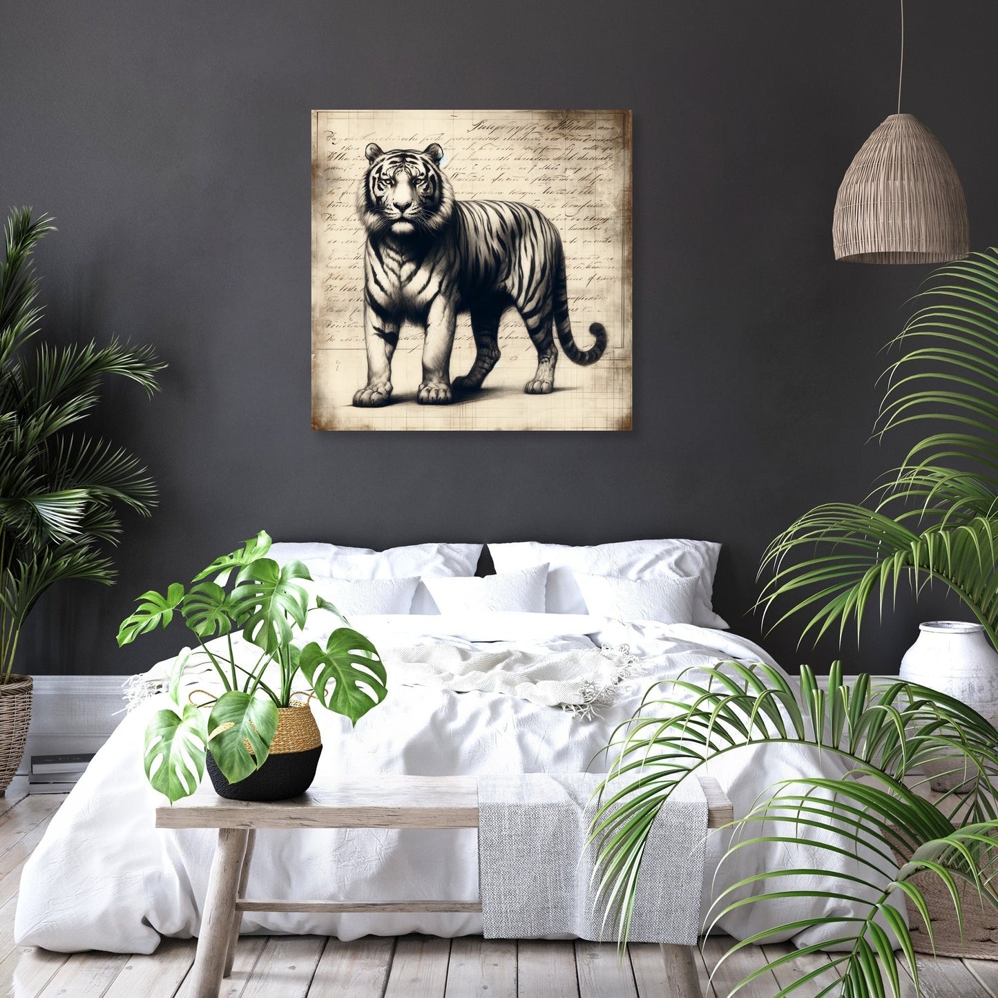 Vintage Tiger Study Canvas