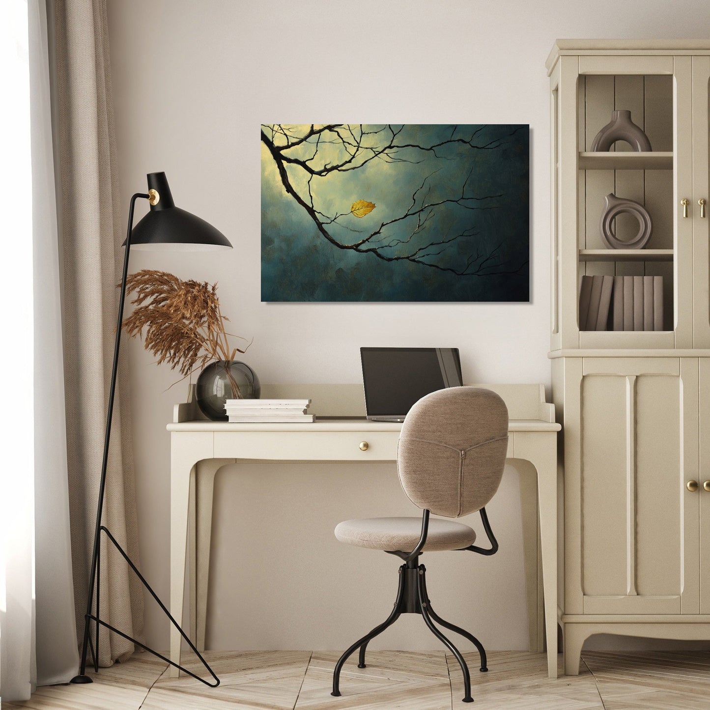Solitary Leaf Canvas