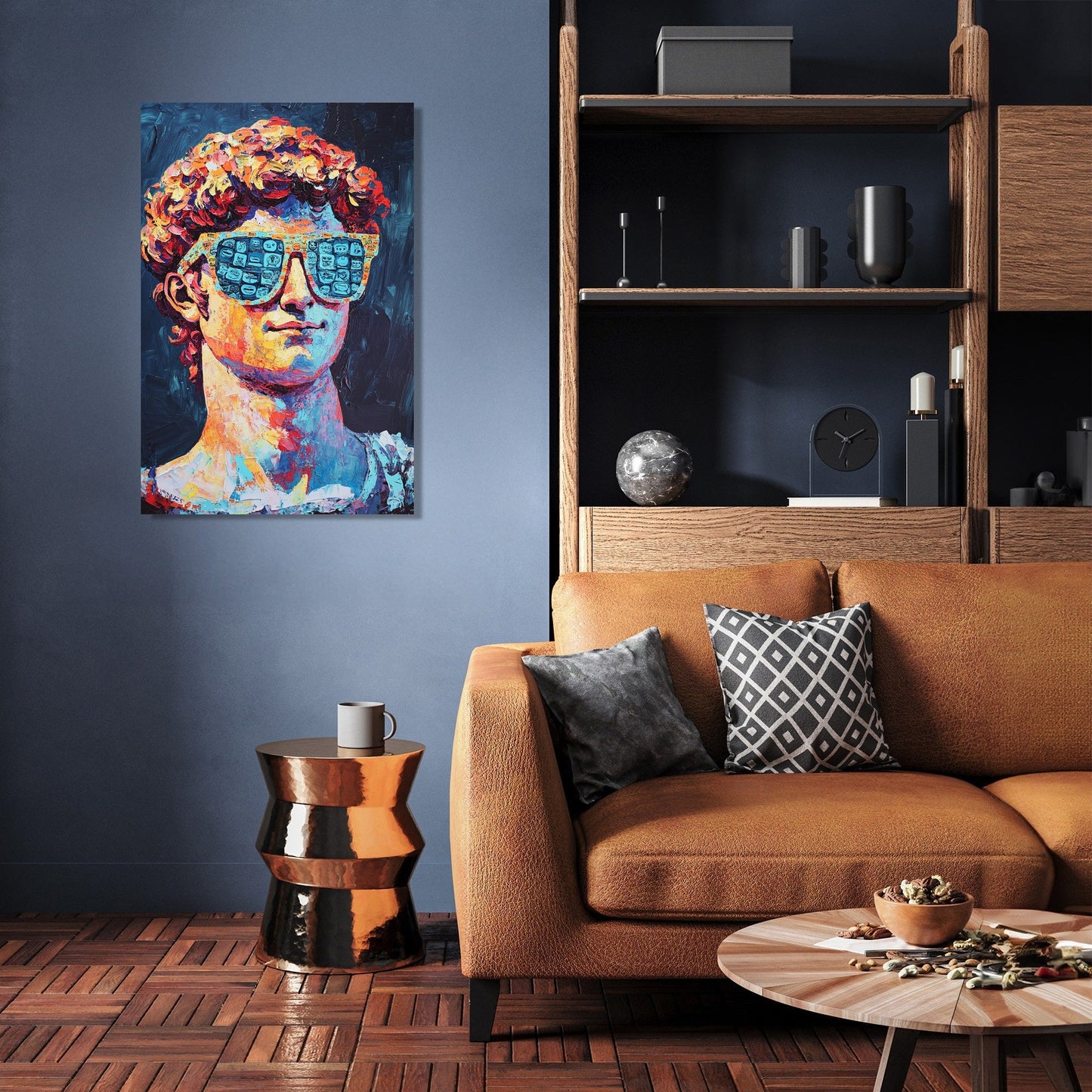 David Emoji Mosaic Canvas