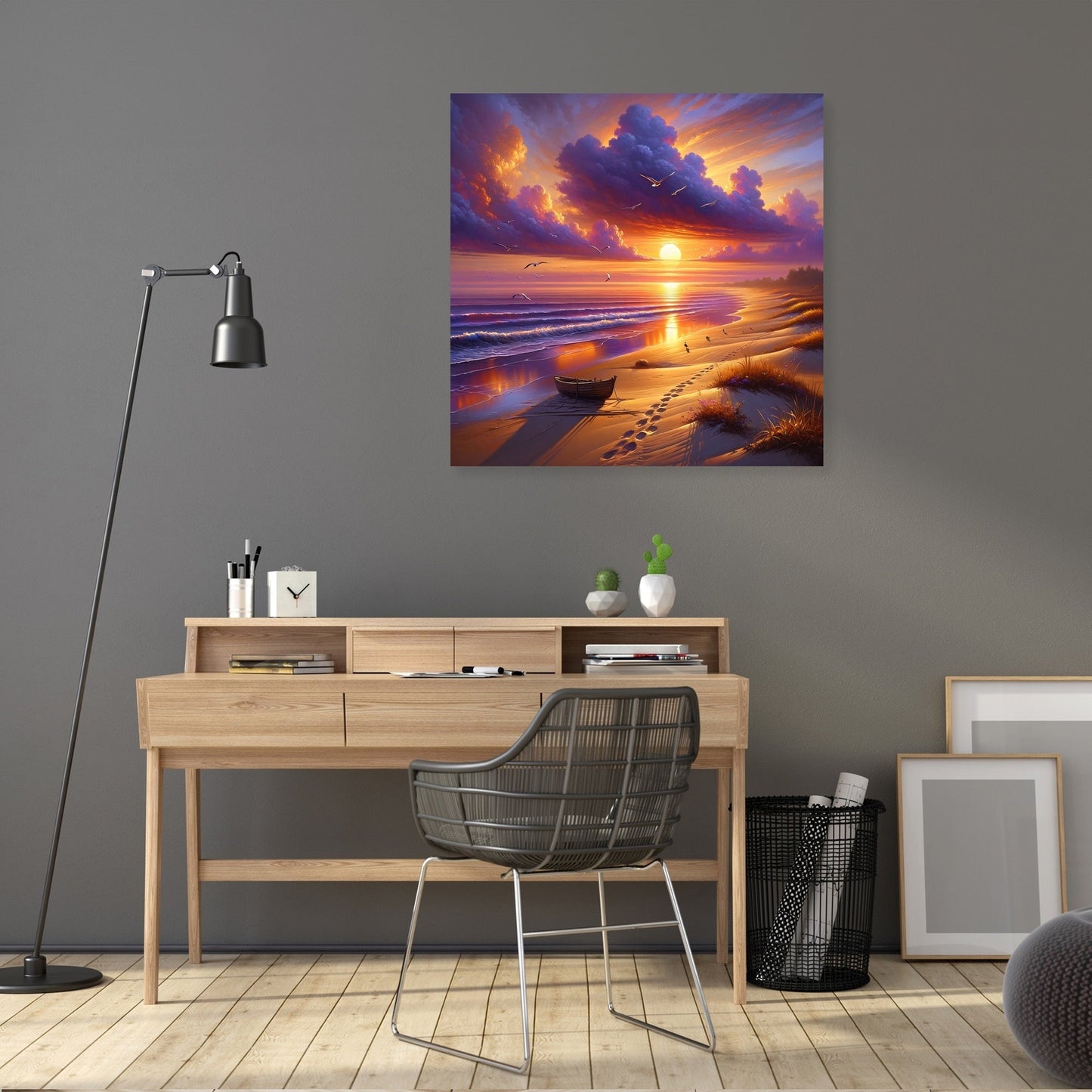 Sunset Serenity Shore Canvas