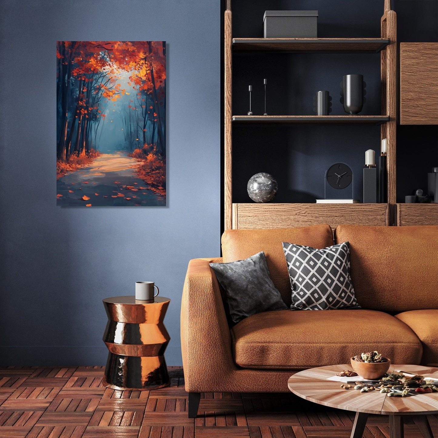 Twilight Autumn Leaves Canvas
