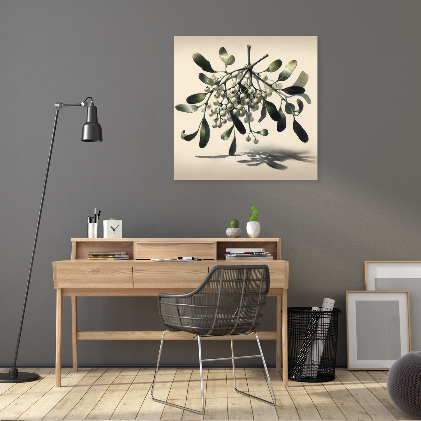 Melancholic Mistletoe Christmas Canvas