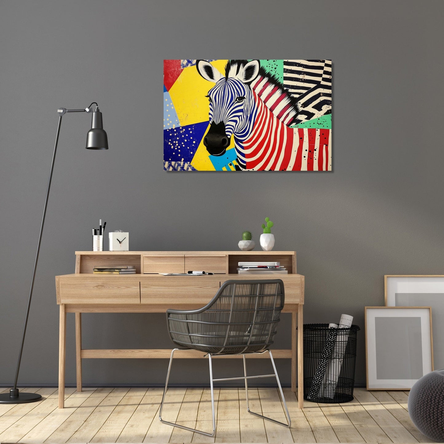 Striped Zebra Pop Canvas