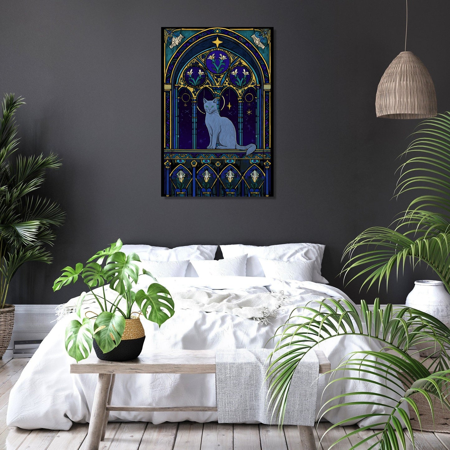 Sacred Feline Altar Canvas