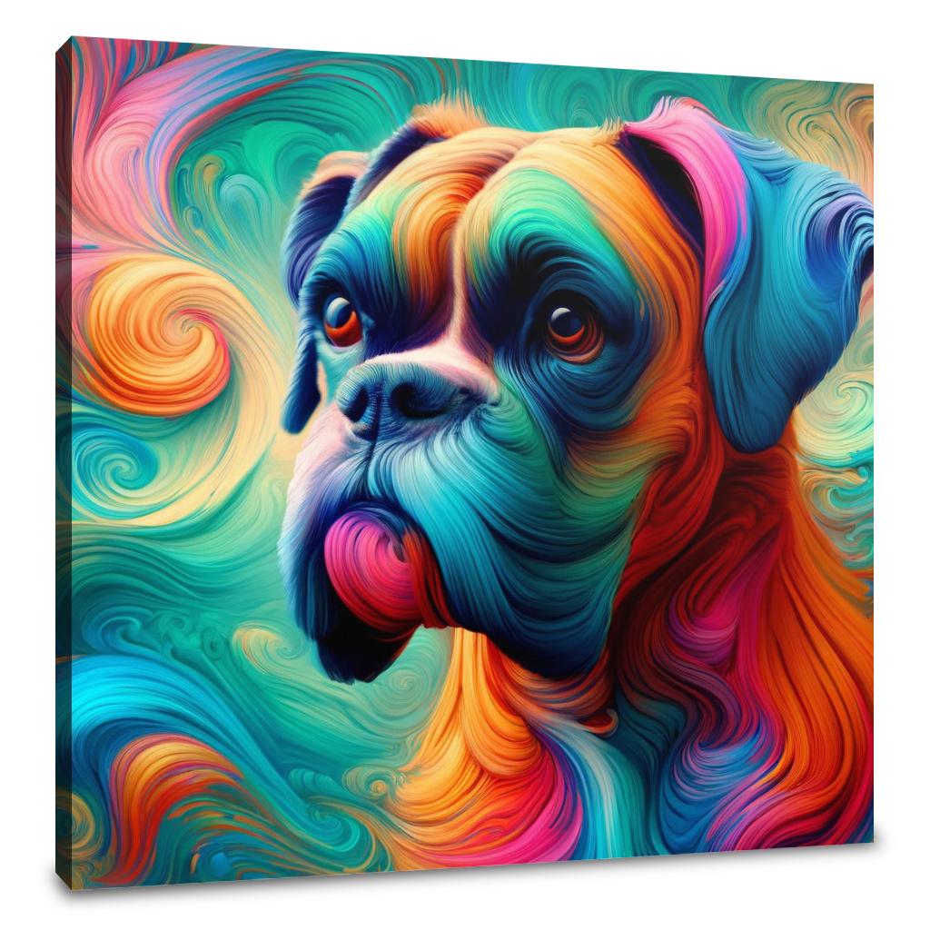 Whimsical Boxer Dreamlike Vision Canvas