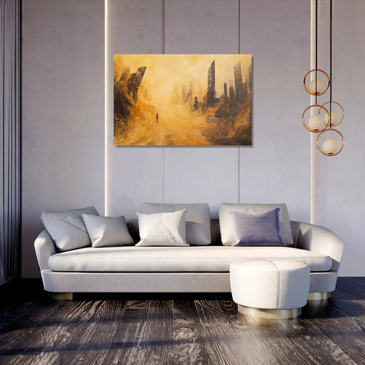 Sandstorm Silhouette Canvas