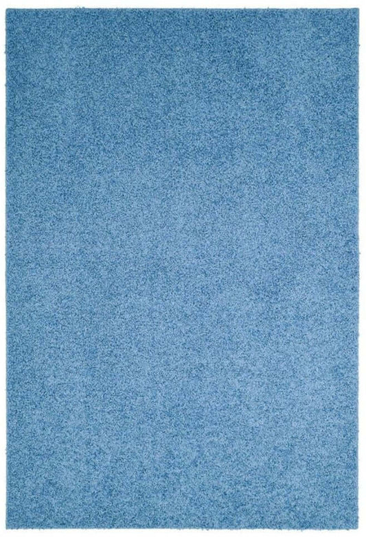 Fiji Sky Blue Washable Solid Shaggy Rug