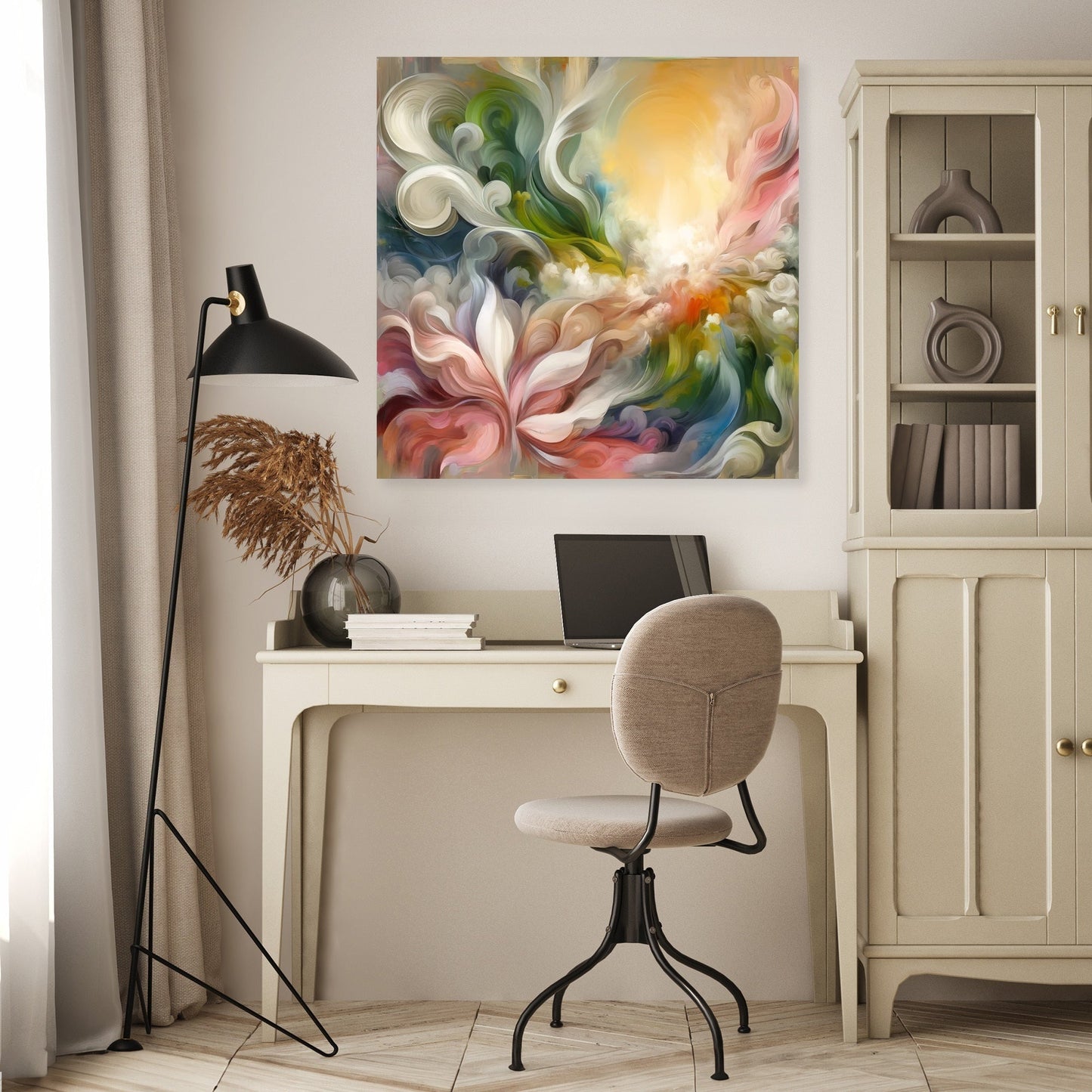 Spring Renewal Abstract Canvas