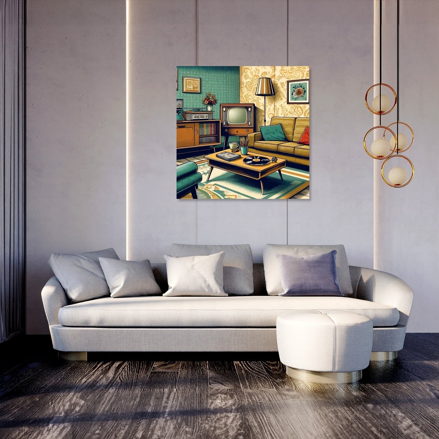 1950s Living Room Canvas