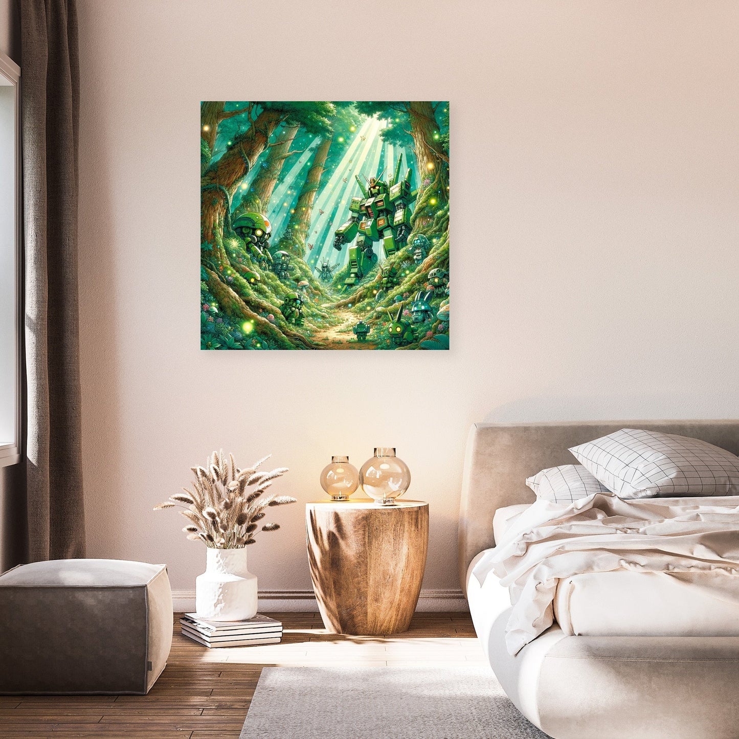 Enchanted Mecha Forest Canvas