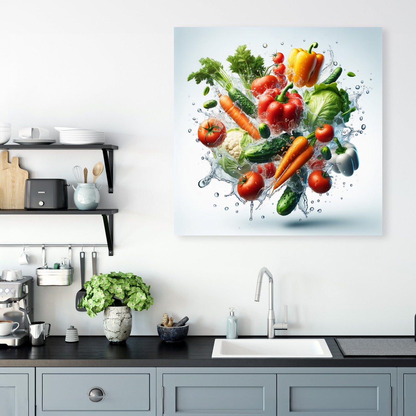 Vegetable Splash Symphony Canvas