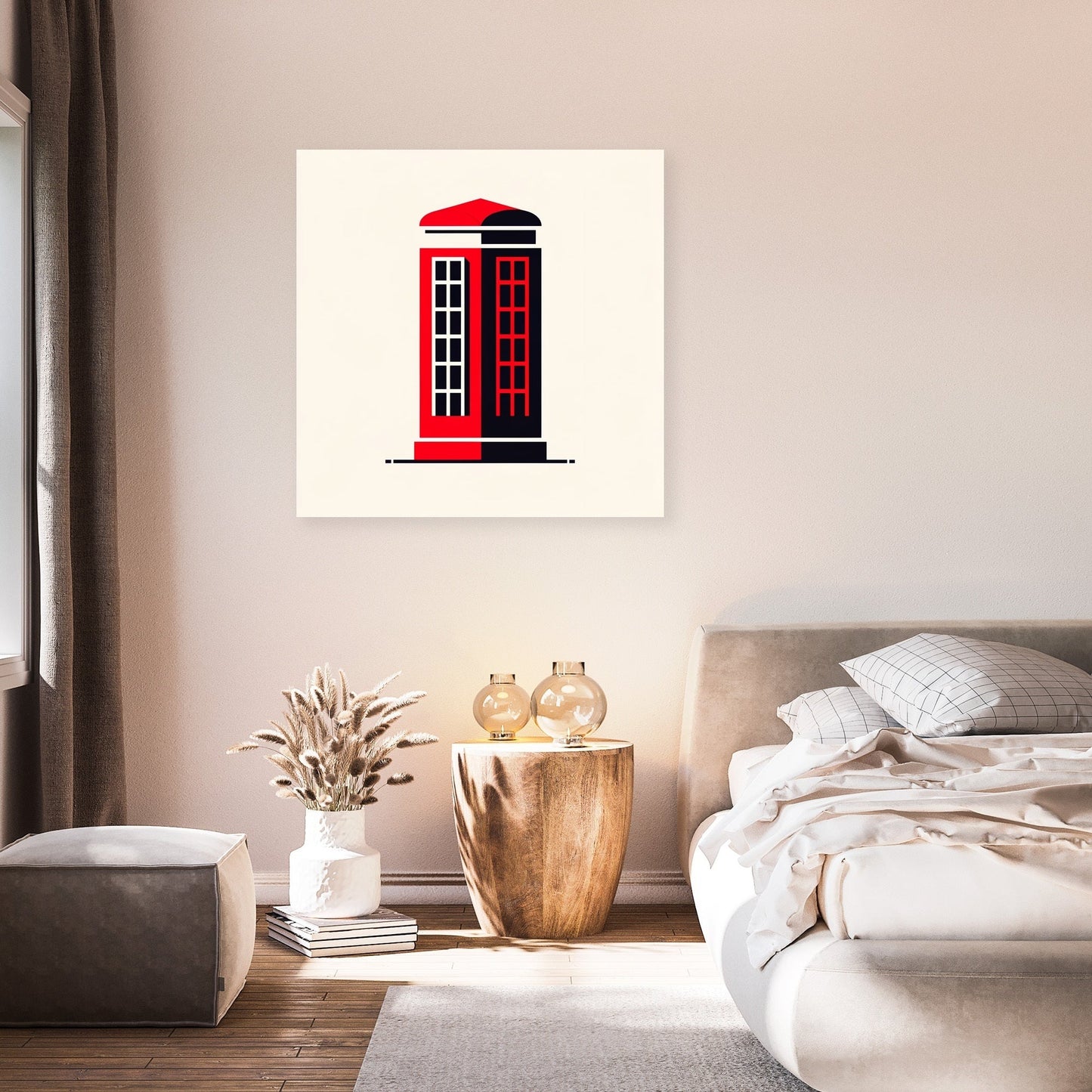 Modern Contrast London Call Canvas