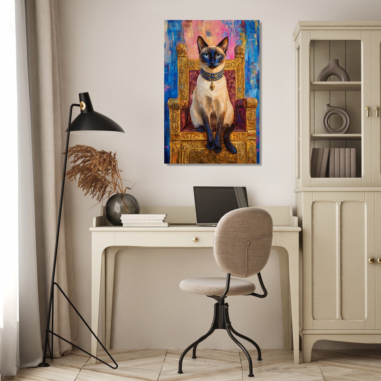 Regal Siamese Cat Canvas