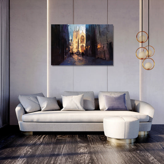 Canterbury Cathedral Twilight Canvas