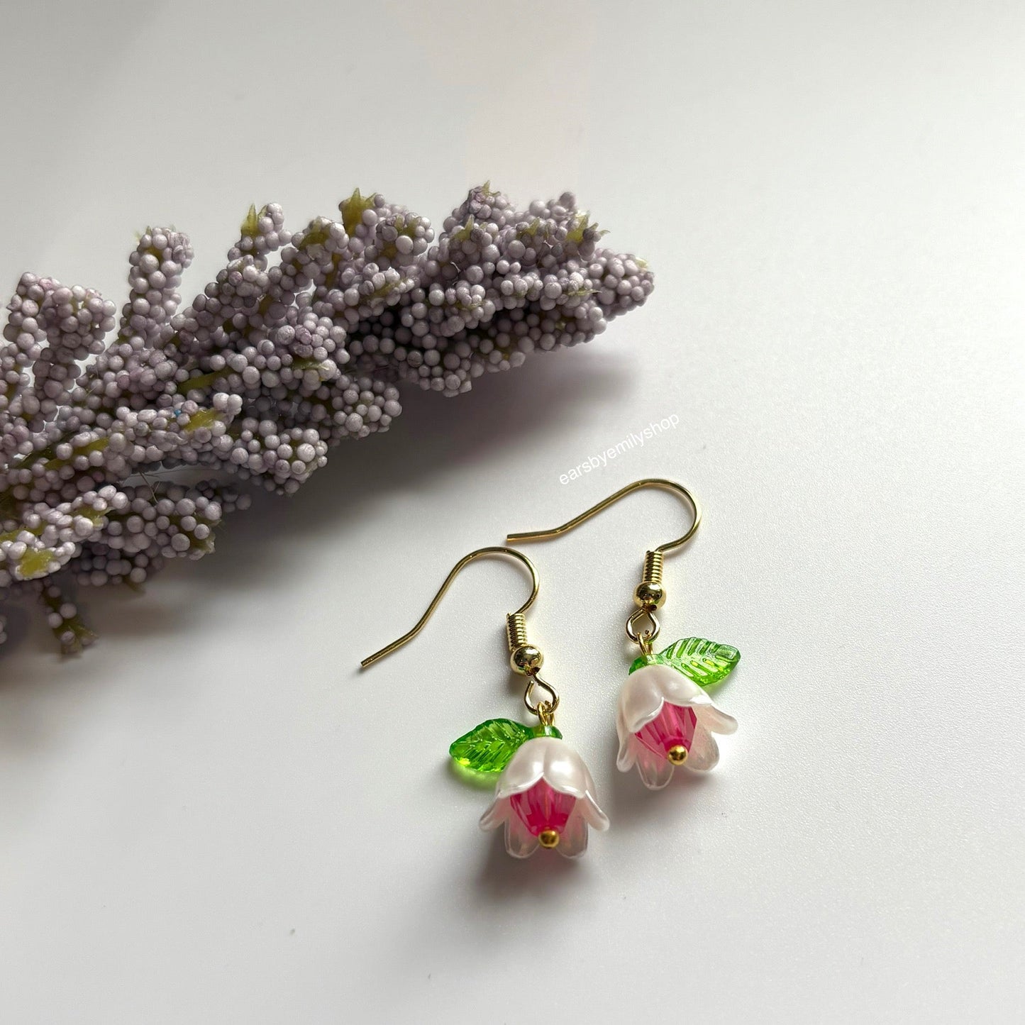 Cool gold plated handmade dangle colourful flower earrings