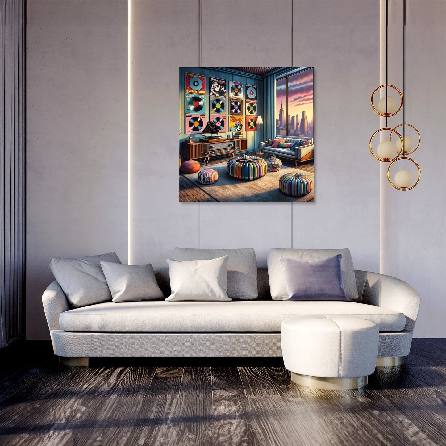 Retro Pop Vinyl Canvas