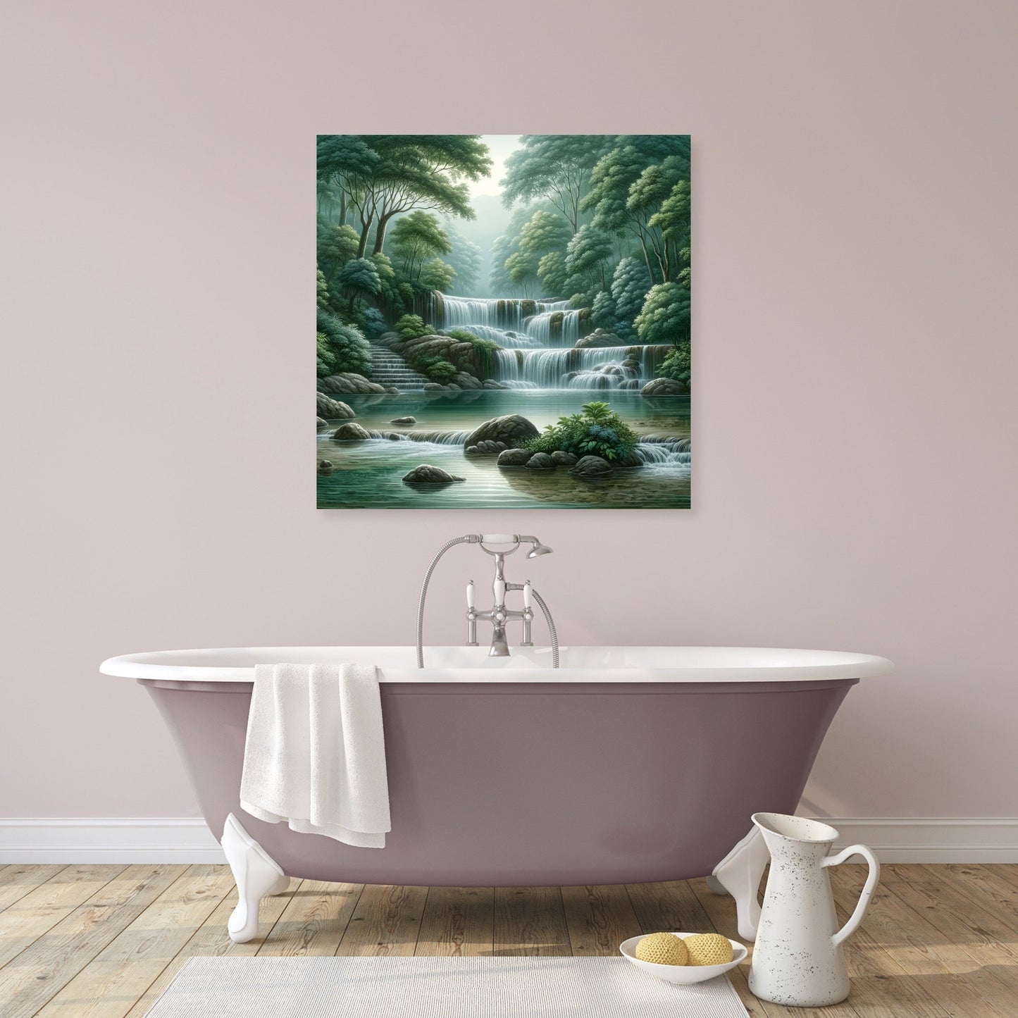 Tranquil Waterfall Canvas