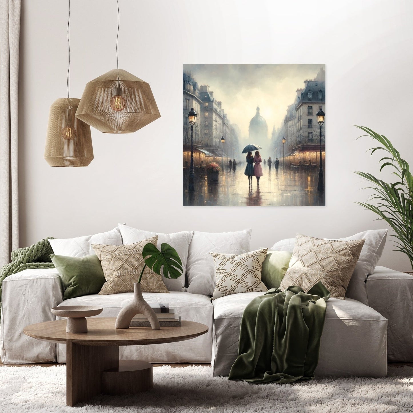 Parisian Spring Rain Canvas