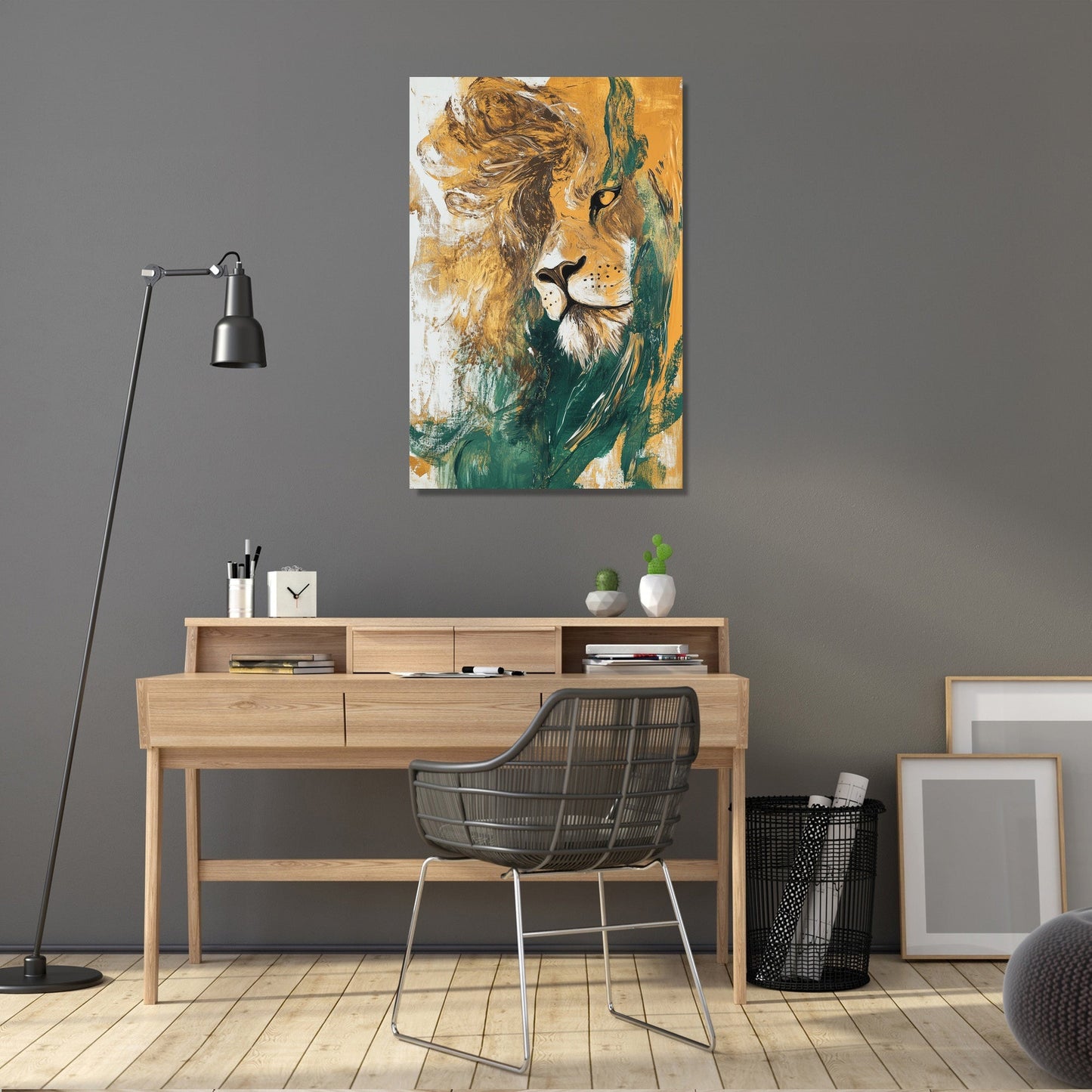 Majestic Lion Abstract Canvas