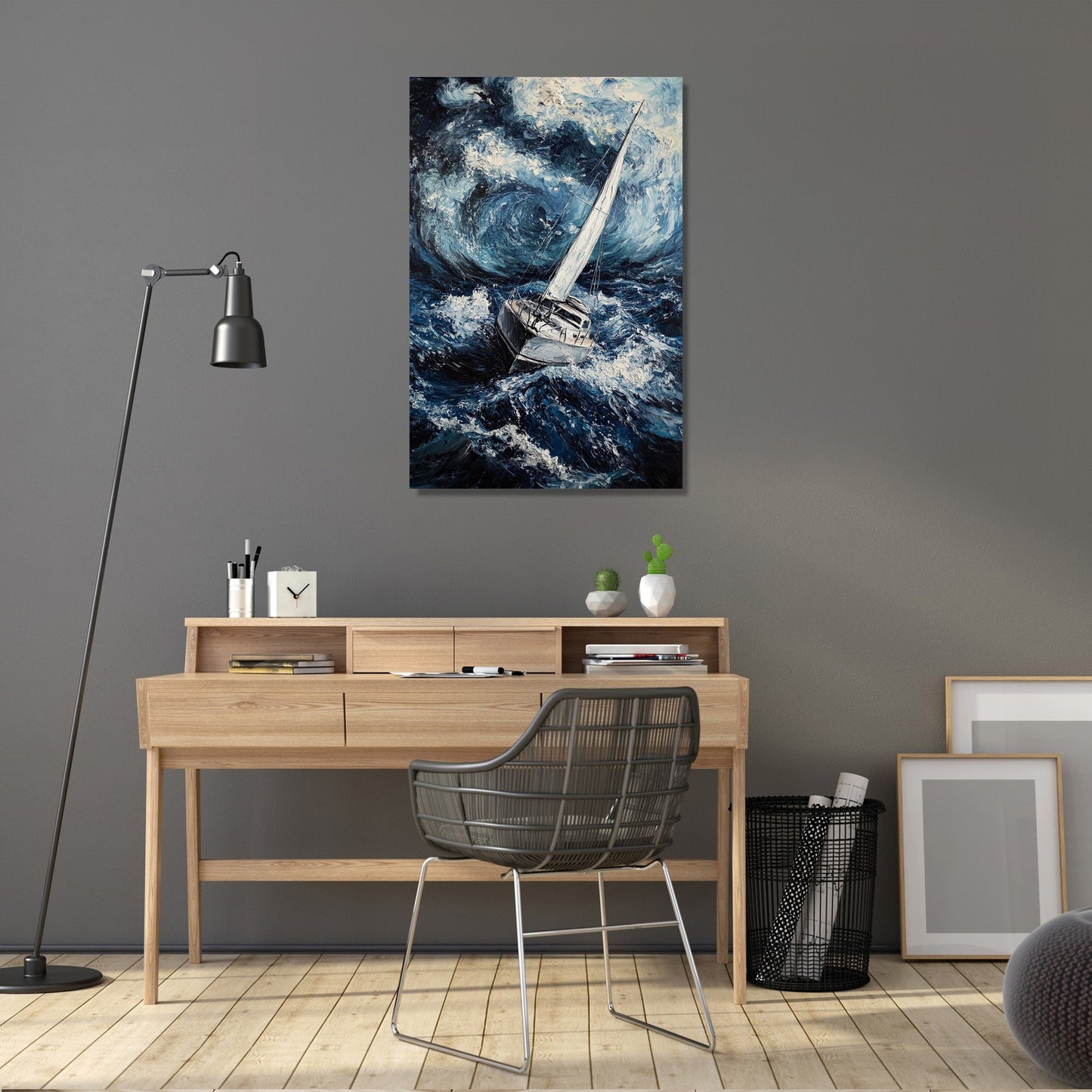 Stormy Seas Yacht Canvas