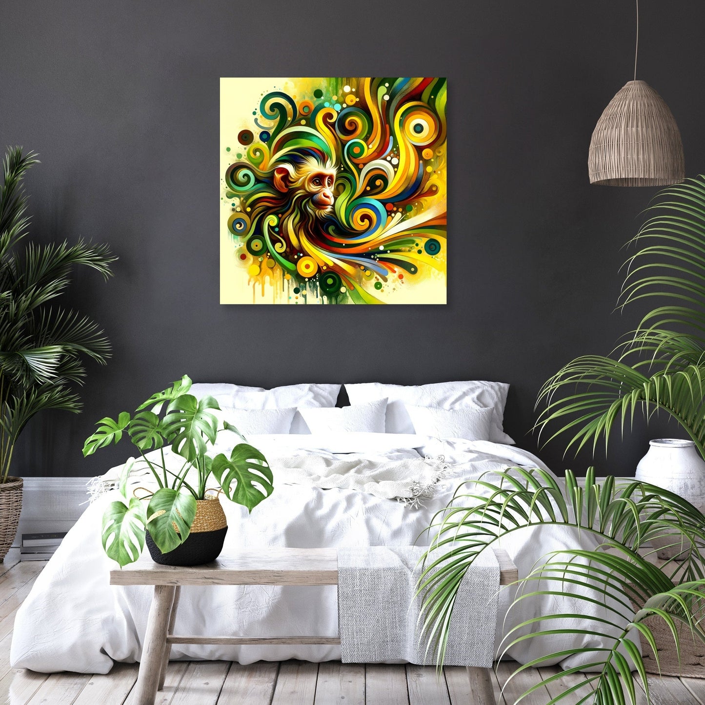 Playful Monkey Canvas